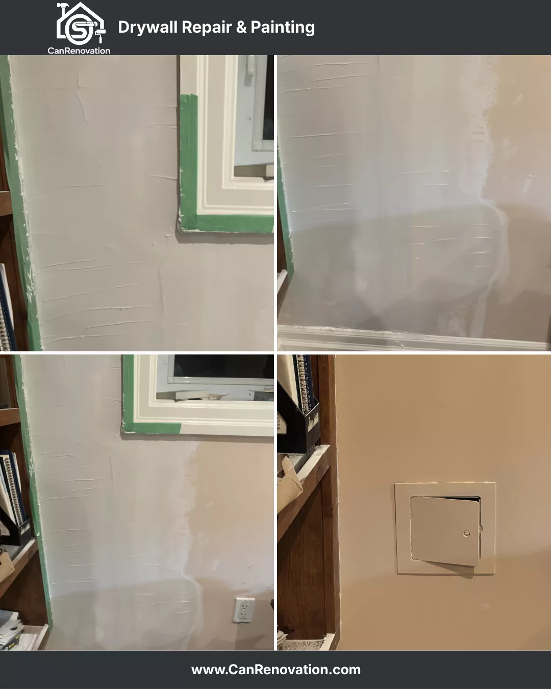 Damaged drywall opening after plumbing repair before professional restoration in Toronto home