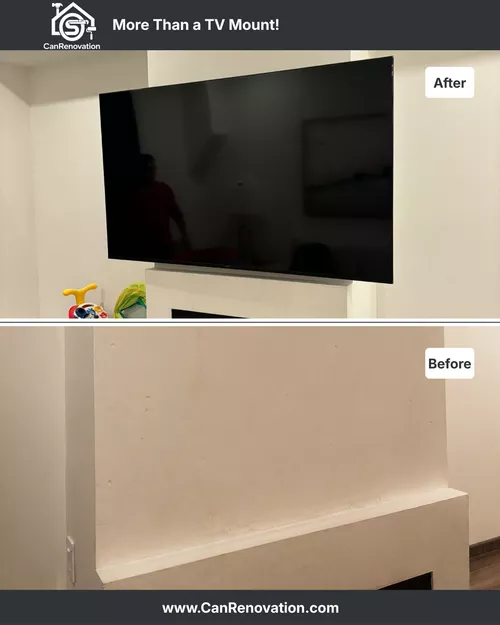 TV Mounting Above Fireplace Project- Thornhill