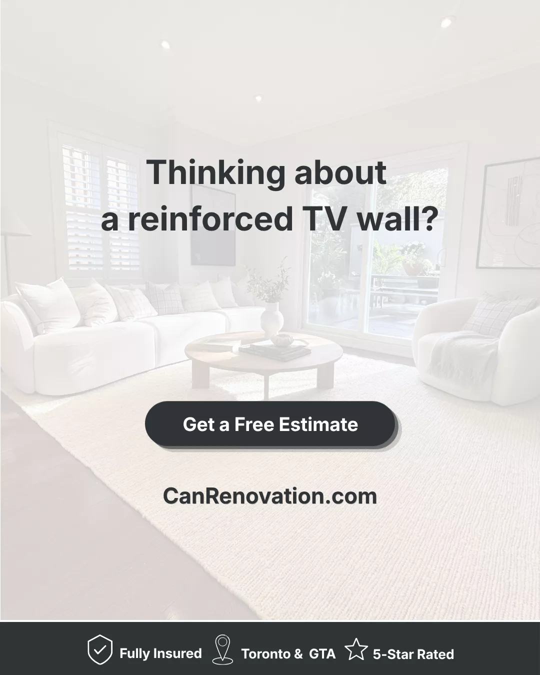 Full motion TV mount installation completed above fireplace with professional finishing in Toronto